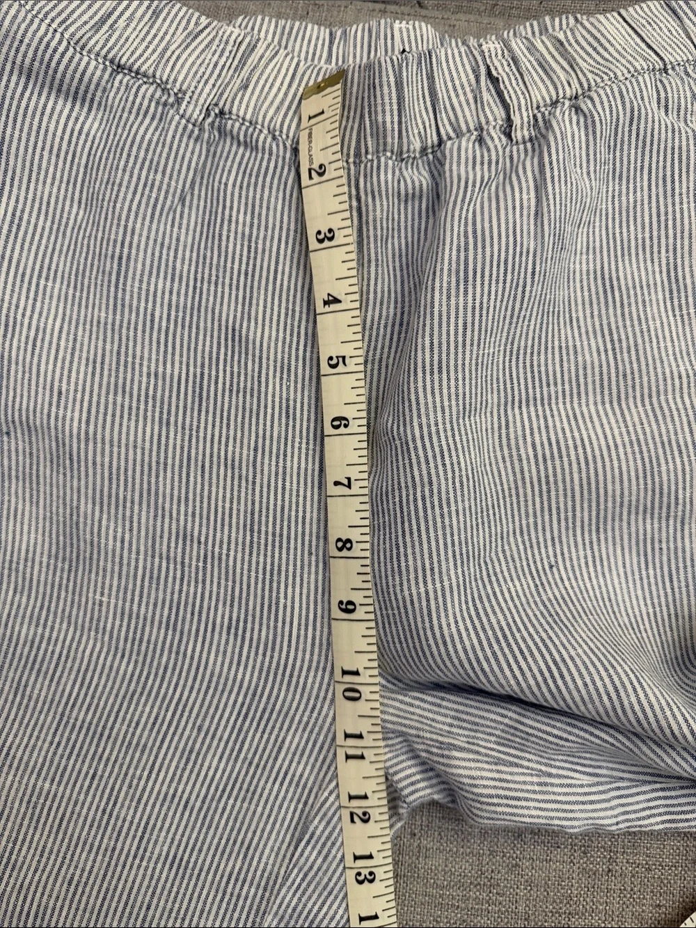 Quince 100% European Linen Blue Pinstripe Pants Small - Picture 7 of 8